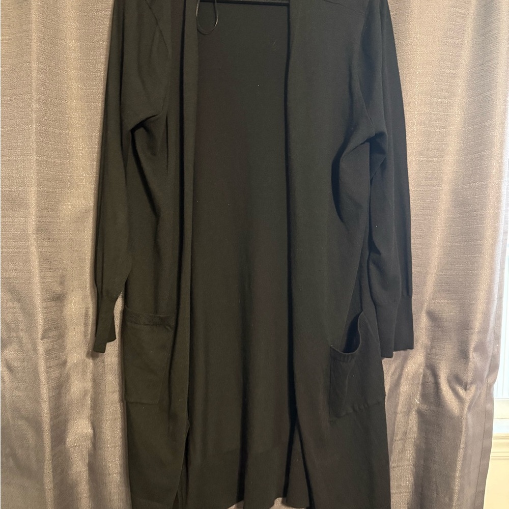 Nine West Black Open Cardigan